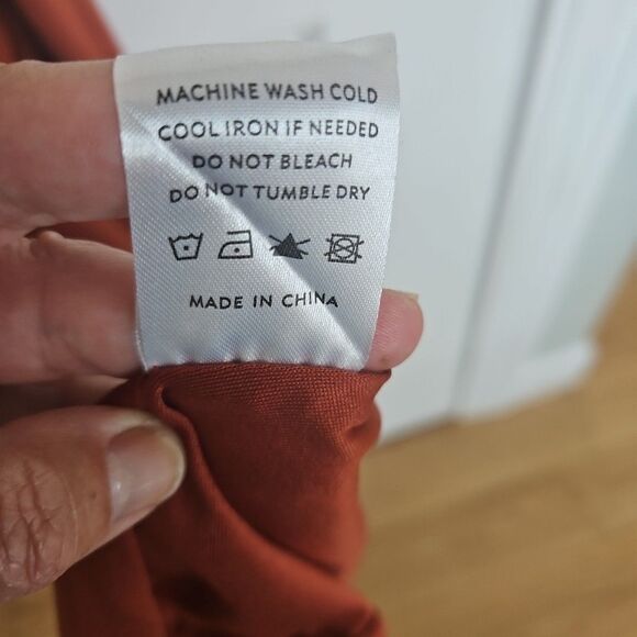 Baltic Born -Krystal Satin Wrap Gown Cinnamon Maxi Dress Size Small Flirty Fall - Picture 11 of 11